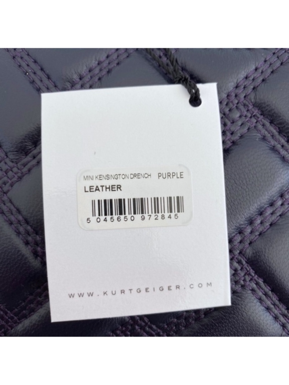 NEW Kurt Geiger Leather Mini Kensington Drench Bag Purple - Picture 10 of 11
